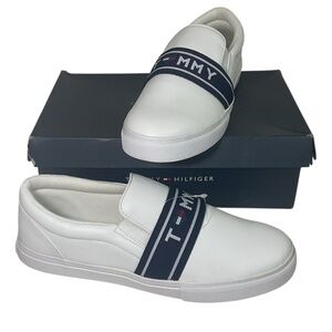 Tommy Hilfiger Lourena SS Women’s Casual Slip-On Sneakers – White, Size 11M